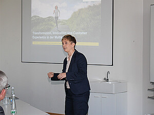 Vortrag von Anja-Stolz beim Workshop Digitale Transformation im Finanzwesen der Duale Hochschule Baden-Württemberg 
